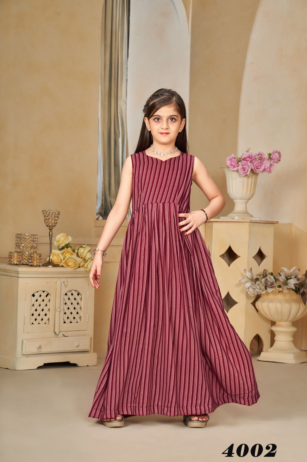 Jenny Vol 4 By Lucaya 4001 To 4003 Kids Wear Muslin Digital Printed Girls Gown Wholesale Shop In Surat
